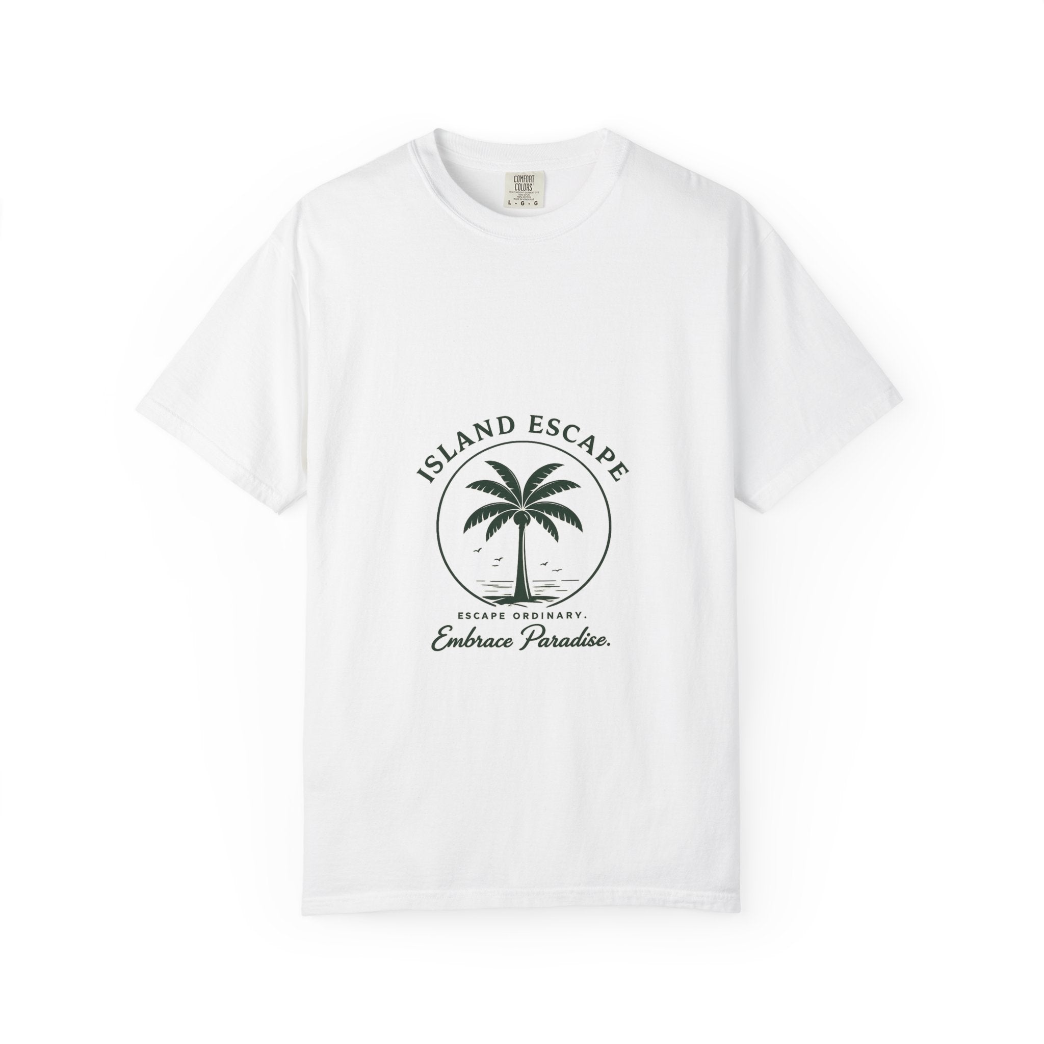 Island Escape Palm T-Shirt — "Embrace Paradise" Beach Vacation Tee
