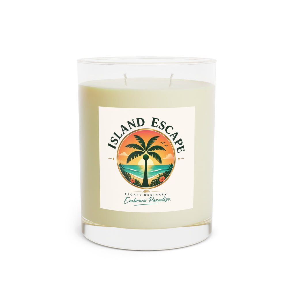 Island Escape Scented Candle — 11oz Tropical Coconut & Sea Breeze Glass Candle