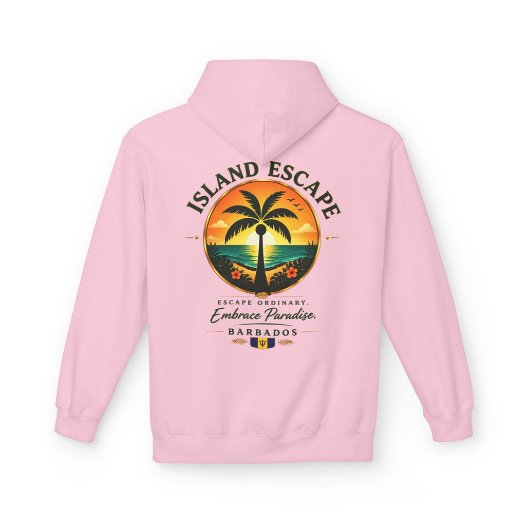 Island Escape Hoodie — Barbados Palm Sunset Graphic