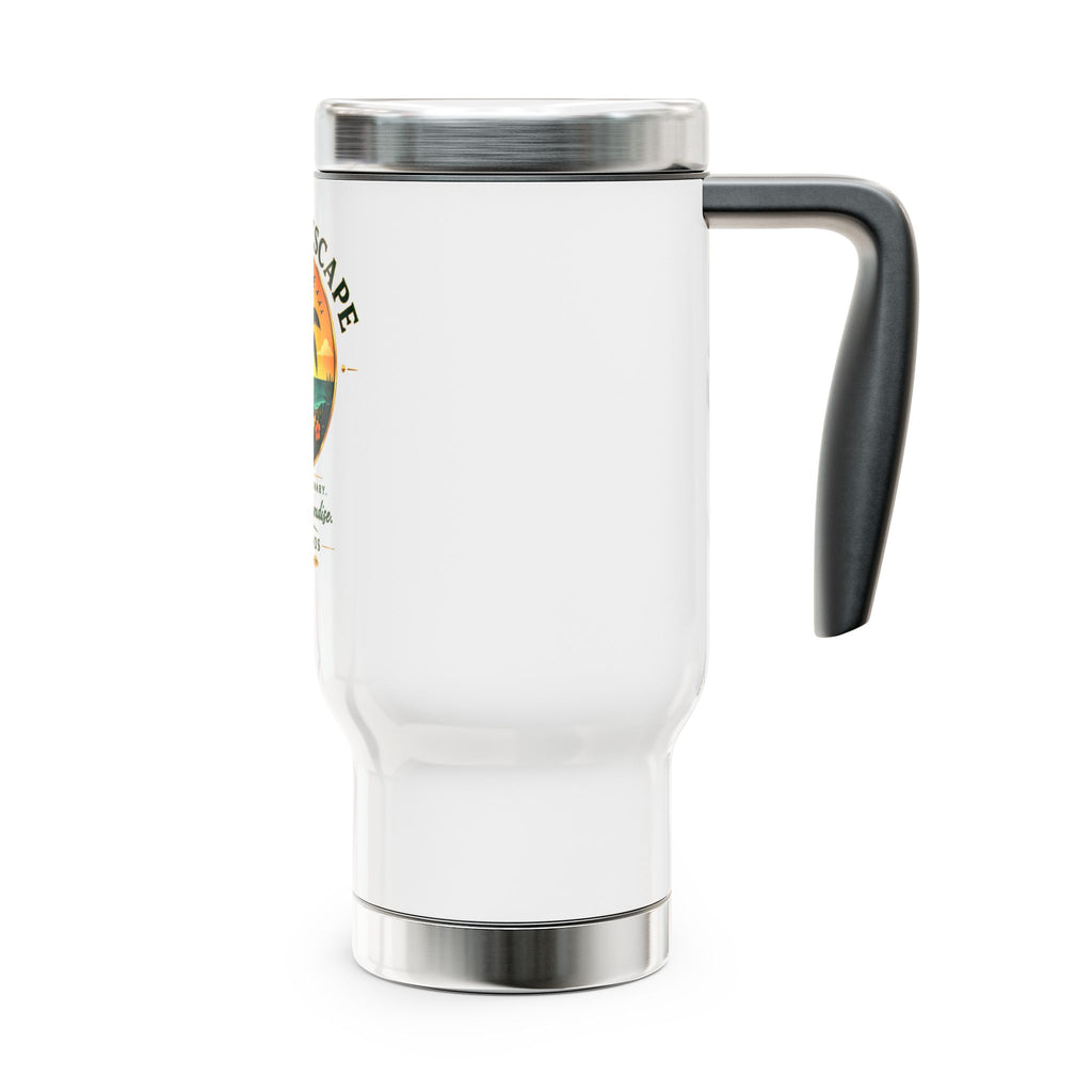 Island Escape Barbados 14oz Travel Mug — Stainless Steel Handle Tumbler