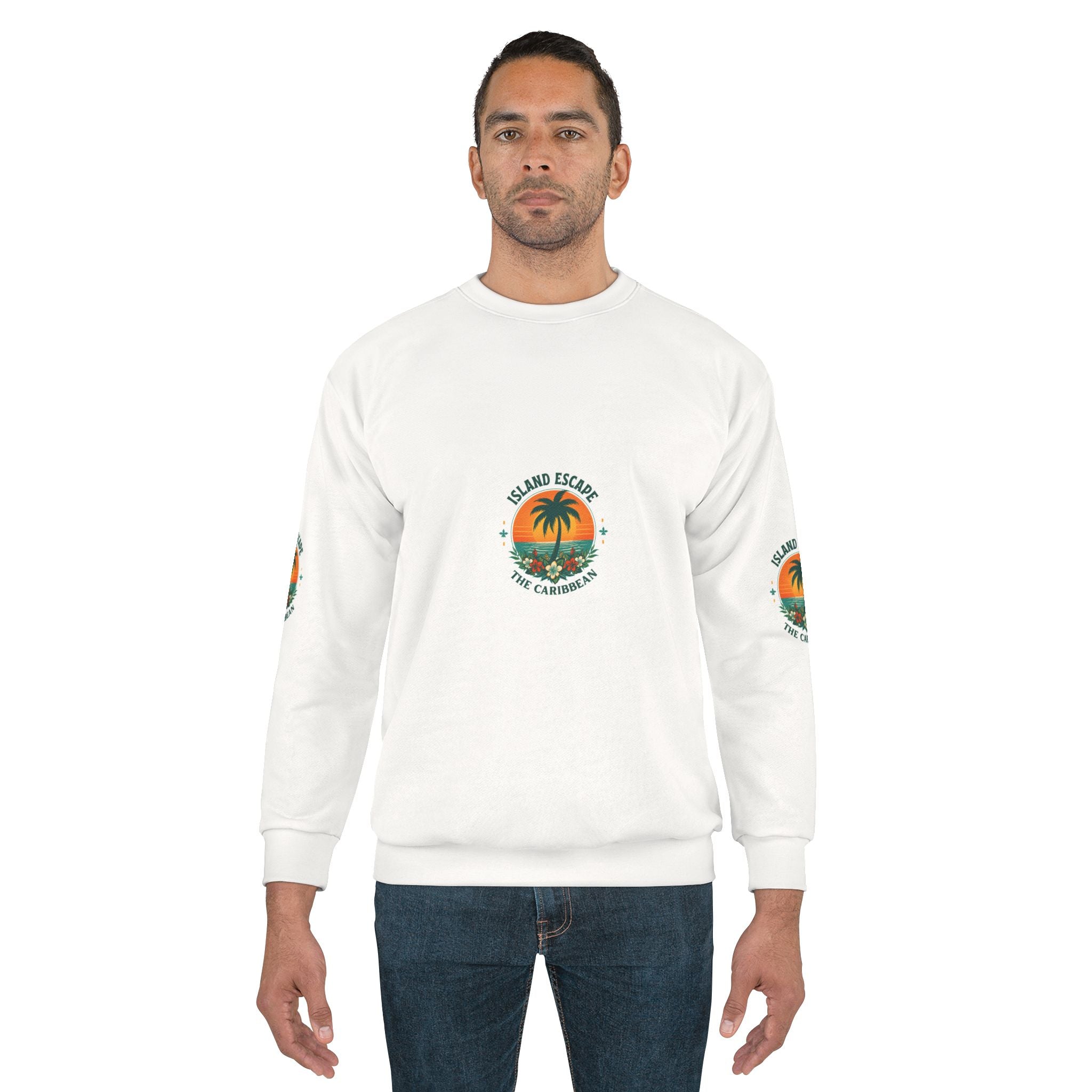 Island Escape Sweatshirt — Tropical Palm Crewneck