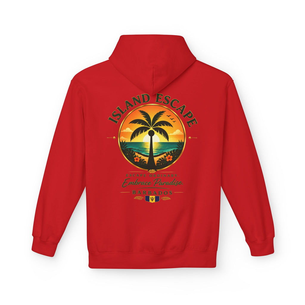 Island Escape Hoodie — Barbados Palm Sunset Graphic