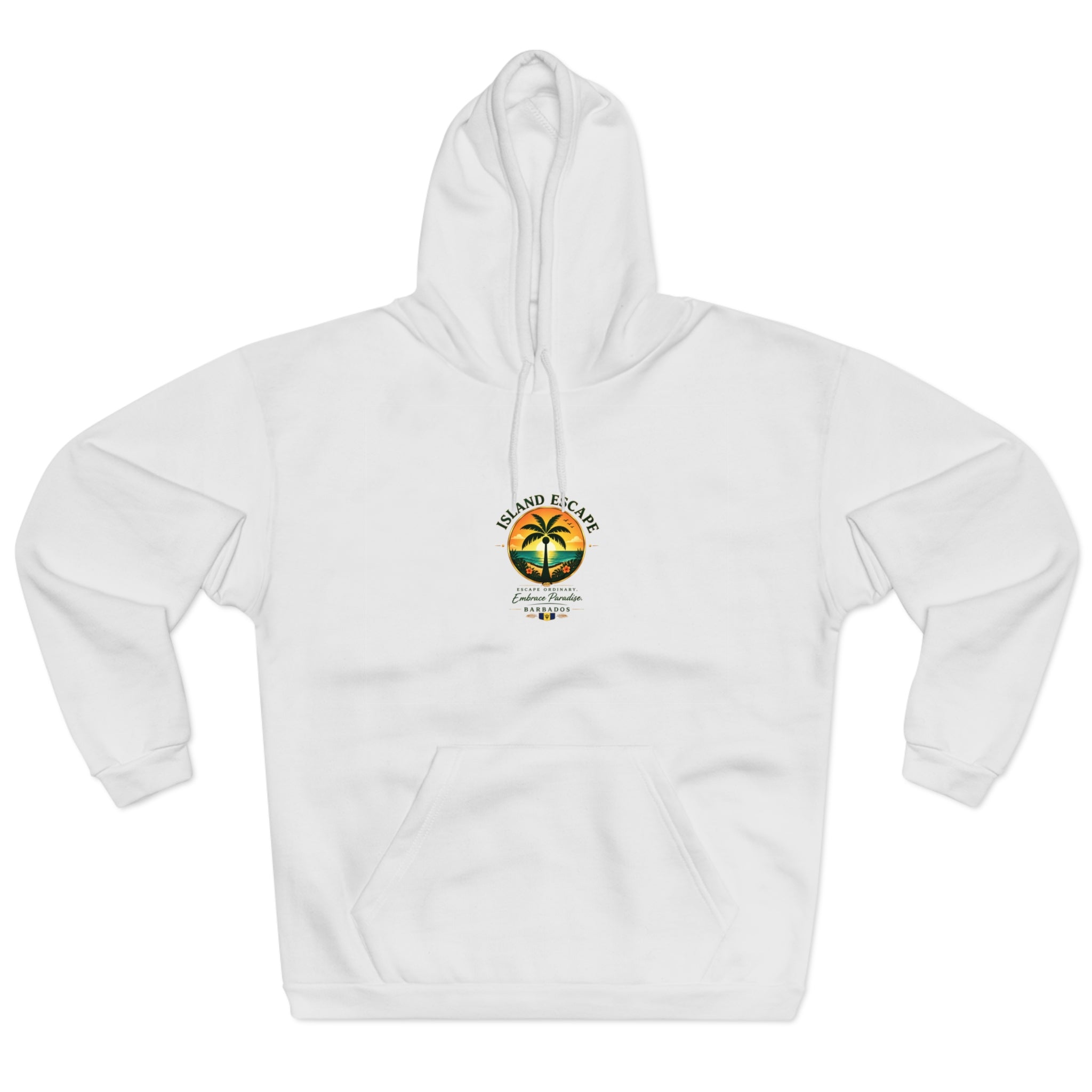 Island Escape Hoodie — "Embrace Paradise" Barbados Pullover