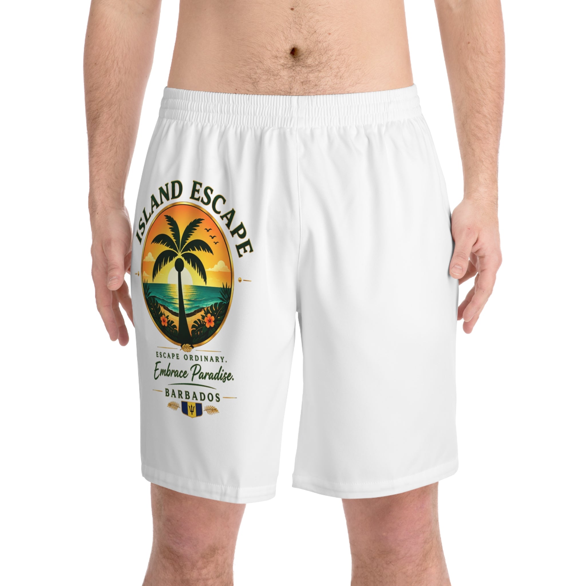 Men's Elastic Beach Shorts (AOP)