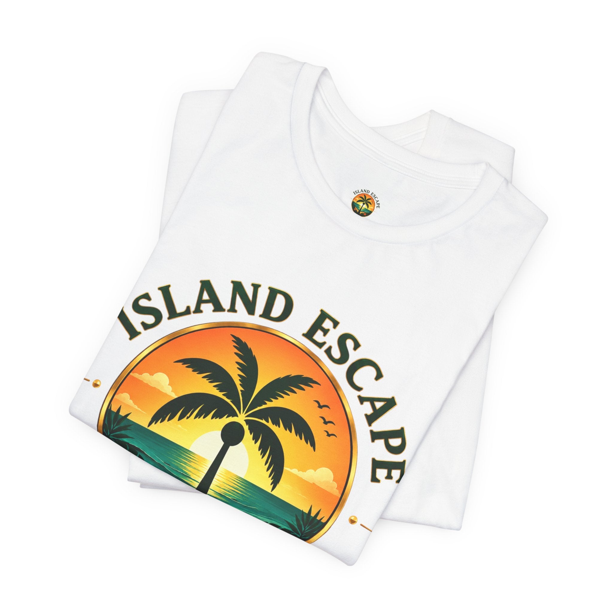 Island Escape Barbados T‑Shirt — Embrace Paradise Palm Tree Sunset Tee