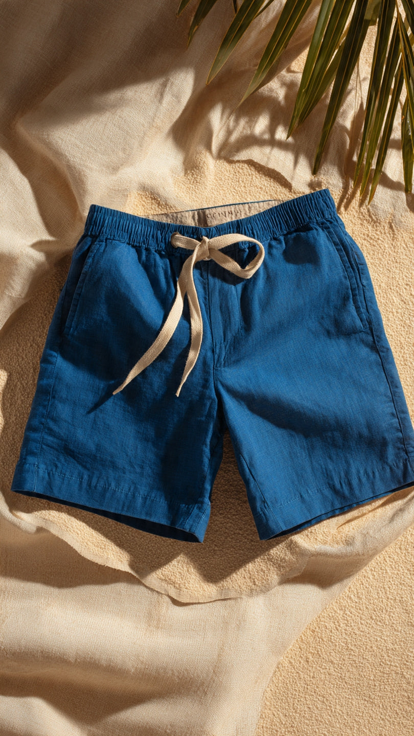 Sunset Palms Shorts - Black/White