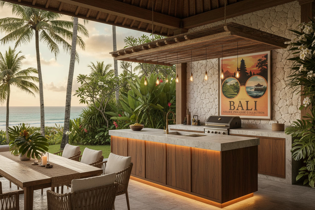 Bali Outdoor Kitchen Mockup