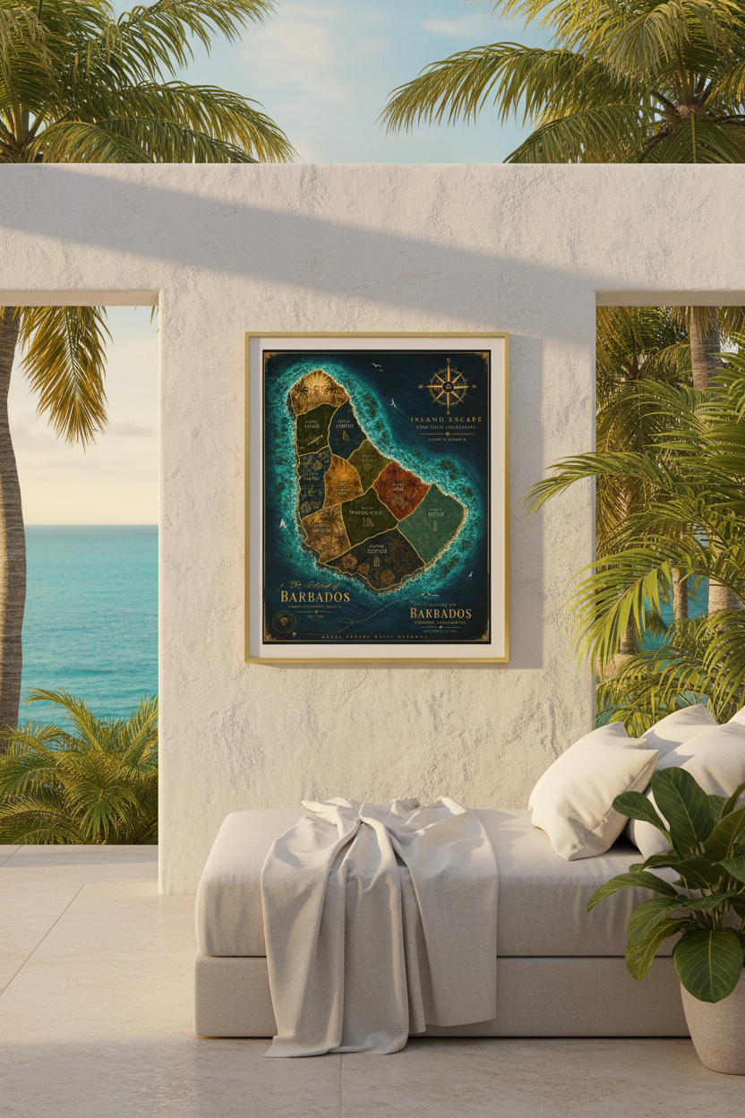 Barbados Map Villa