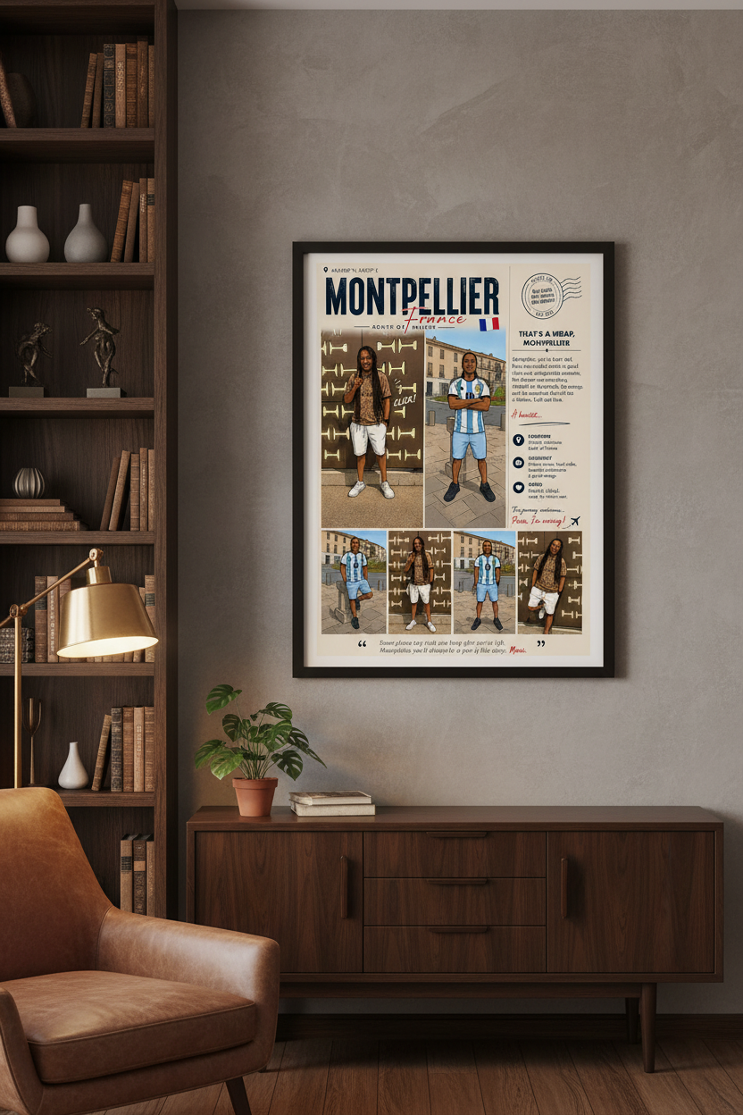 Montpellier — That's a Wrap | Travel Log Comic Art Print | Island Escape