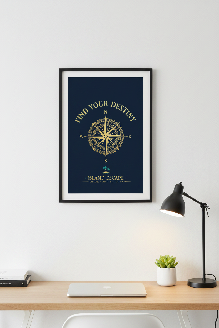 Find Your Destiny — Compass Series | Premium Printable Wall Art