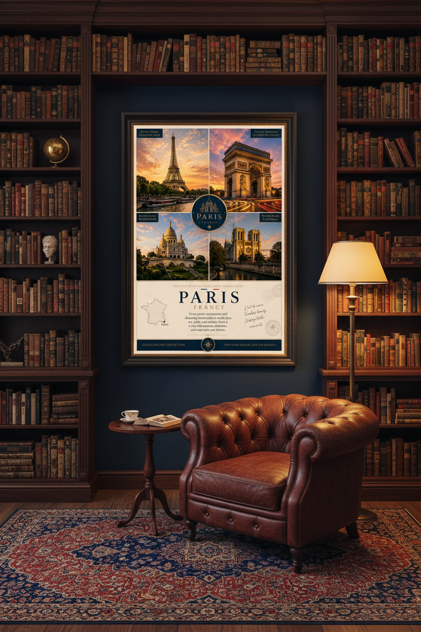 Paris France — Premium Digital Wall Art Print | Island Escape Collection