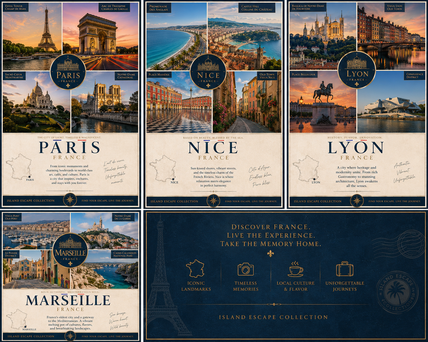 Paris France — Premium Digital Wall Art Print | Island Escape Collection
