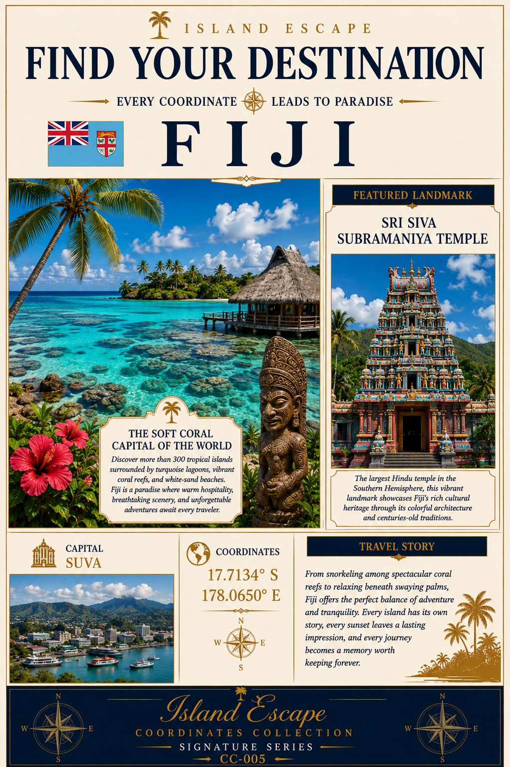 Fiji — Find Your Destination | Coordinates Collection Signature Series CC-005