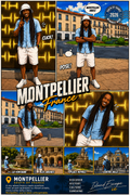 Montpellier, France — Travel Comic Art Print | Island Escape
