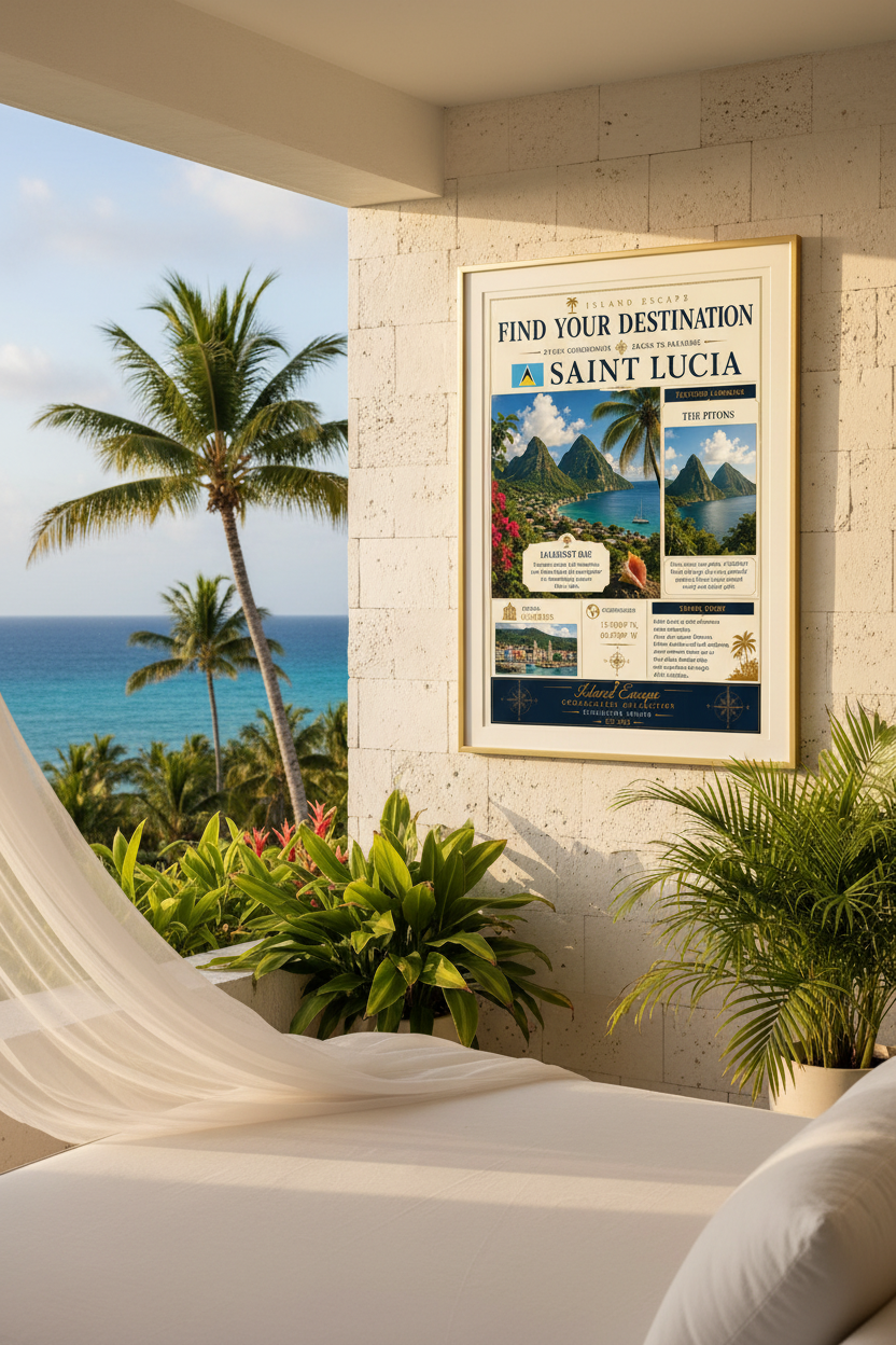 Saint Lucia — Find Your Destination | Coordinates Collection CC-004