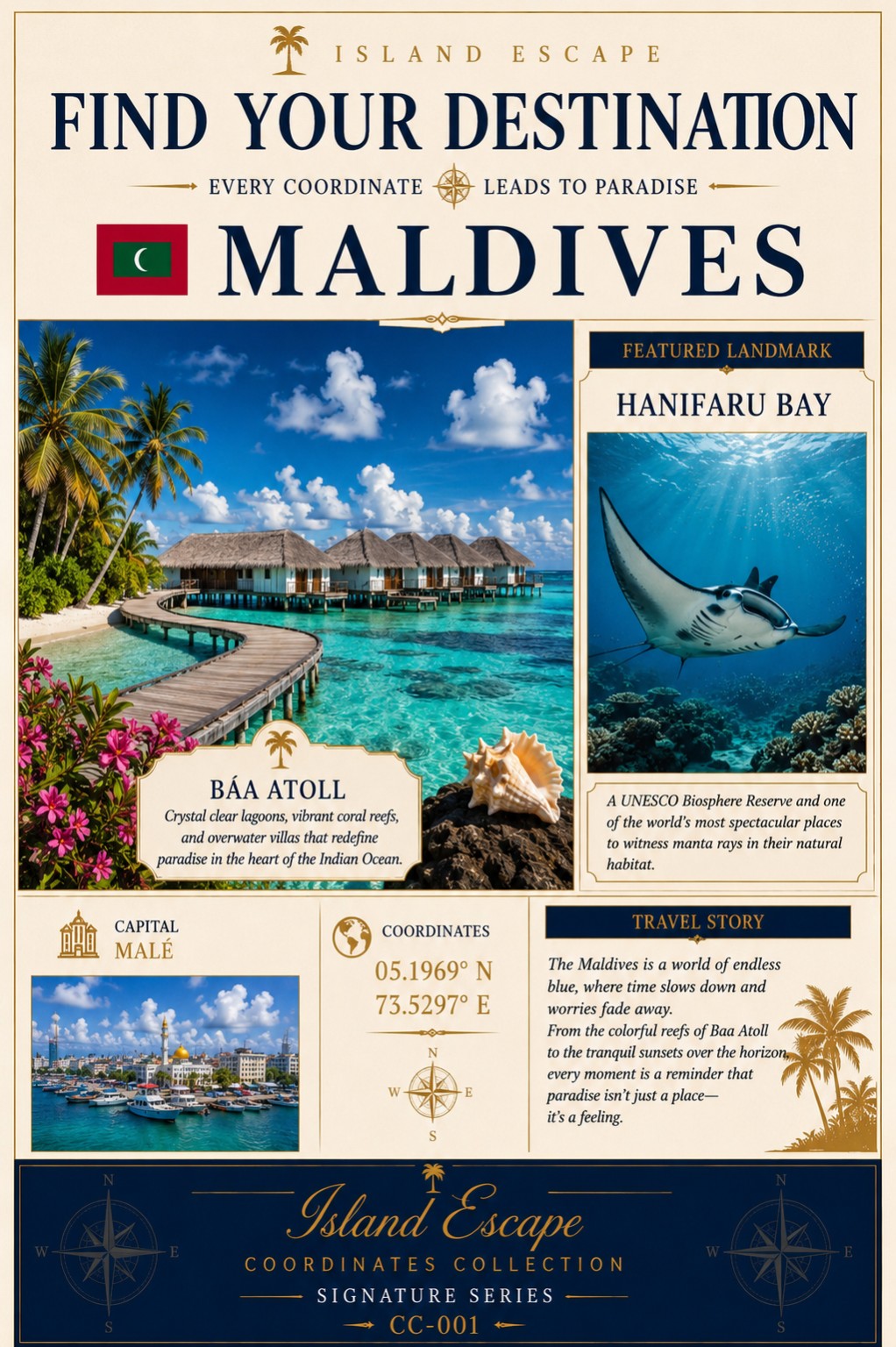 Maldives — Find Your Destination | Coordinates Collection Signature Series CC-001